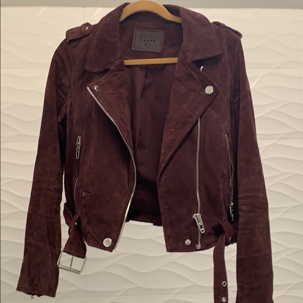 Blank NYC maroon suede jacket size Medium